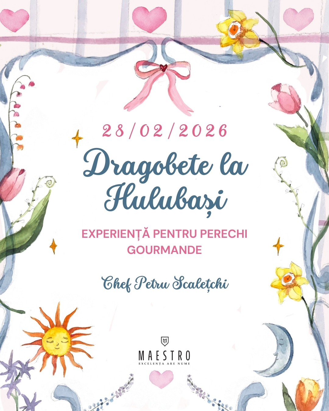 cina gastronomica Dragobete la doi hulubasi