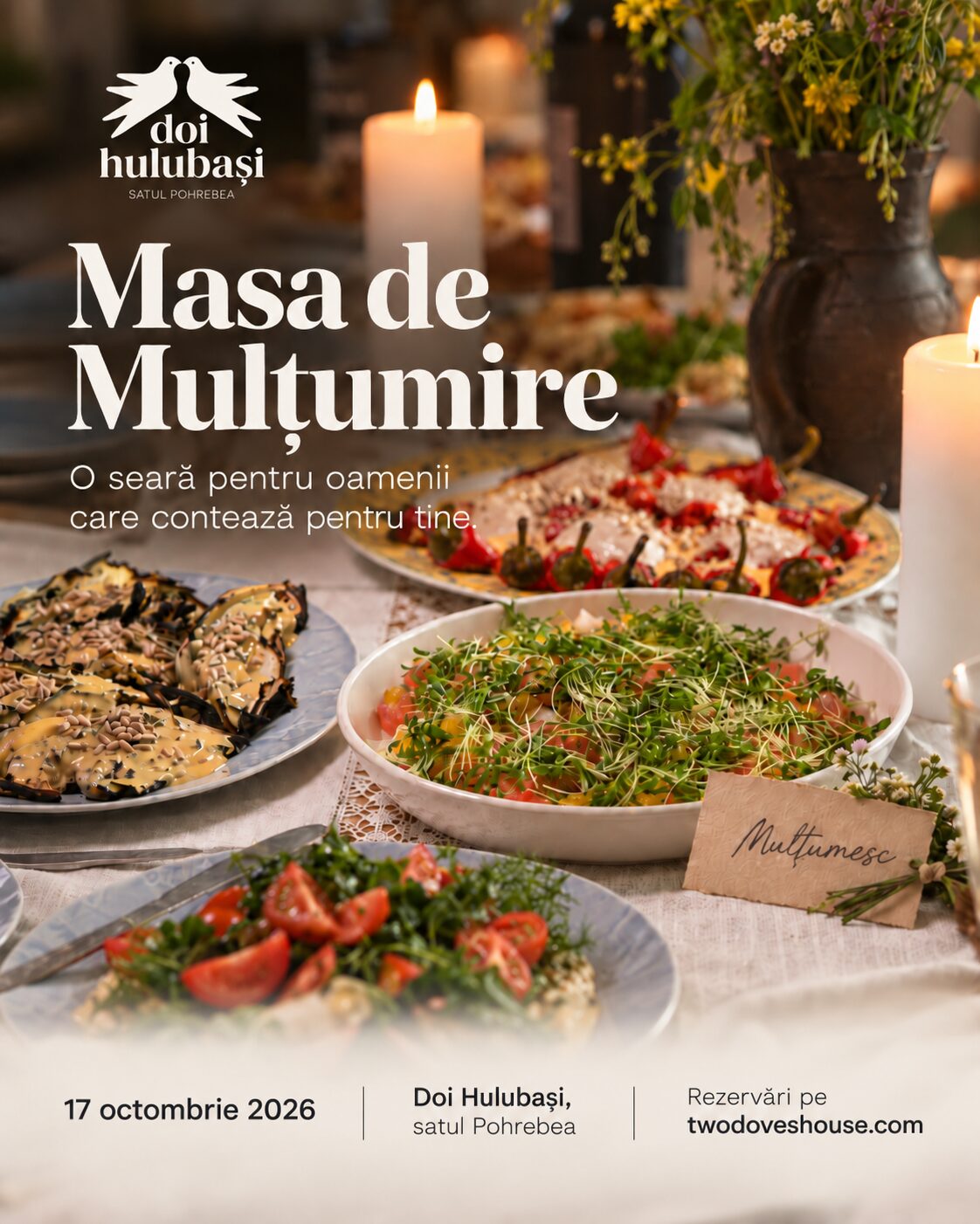 masa de multumire la pensiunea Doi hulubasi din Pohrebea